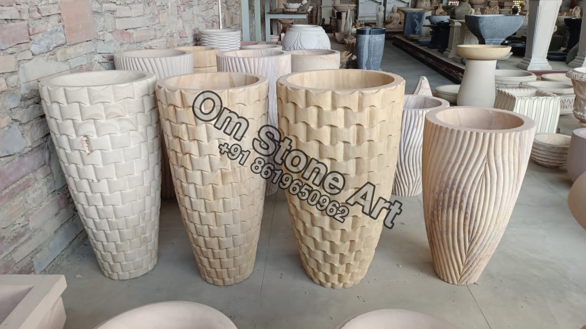 Stone Flower Pot Planter