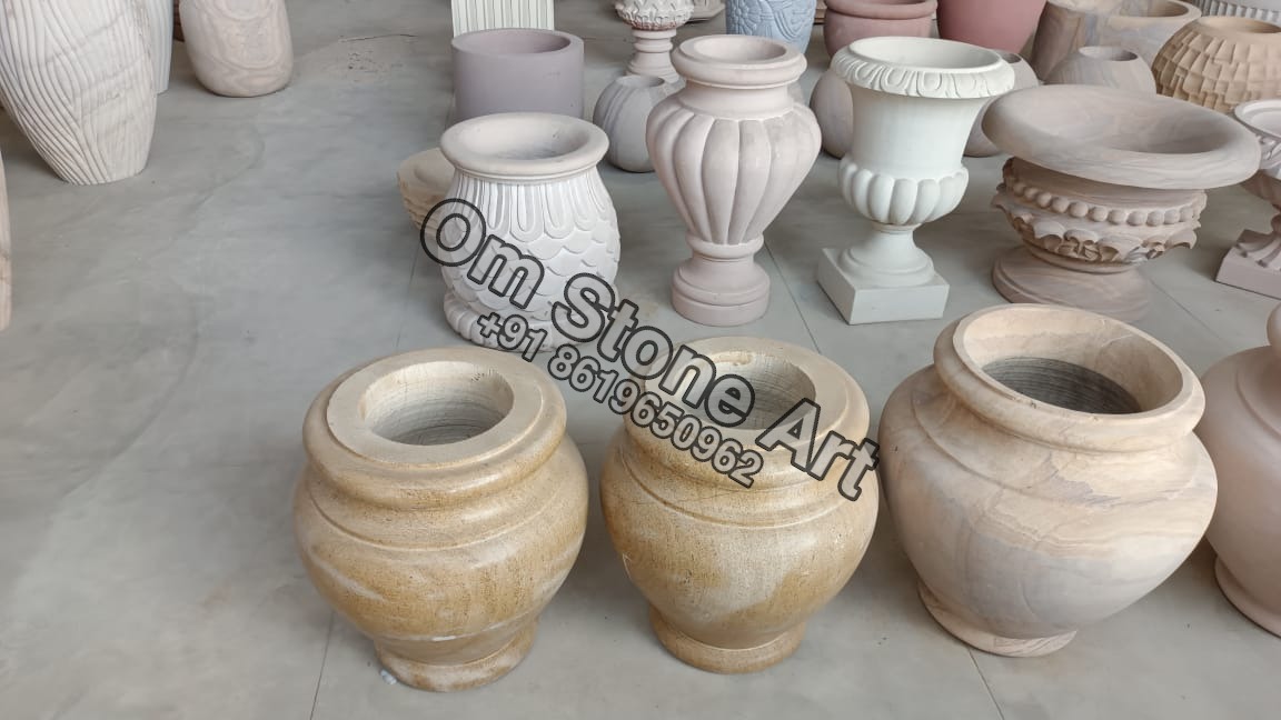Stone Flower Pot Planter
