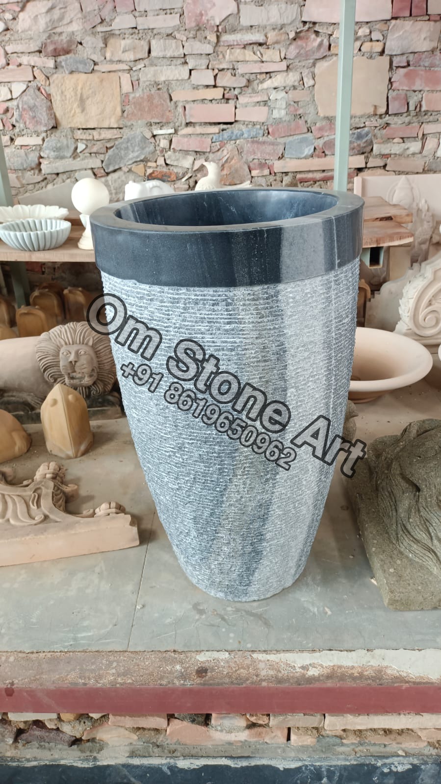 Stone Flower Pot Planter