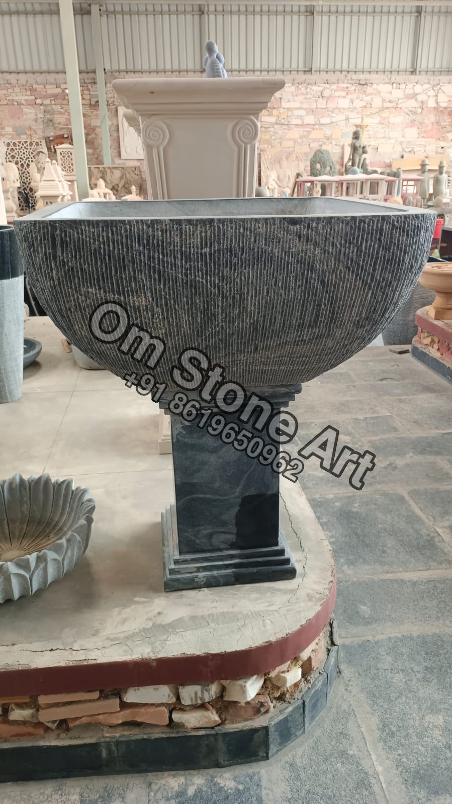 Stone Flower Pot Planter