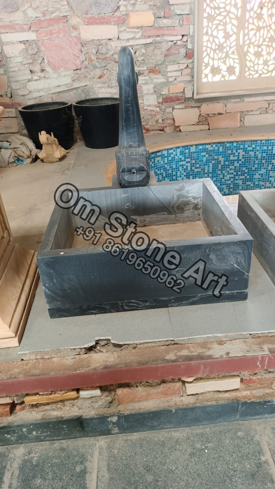 Stone Flower Pot Planter