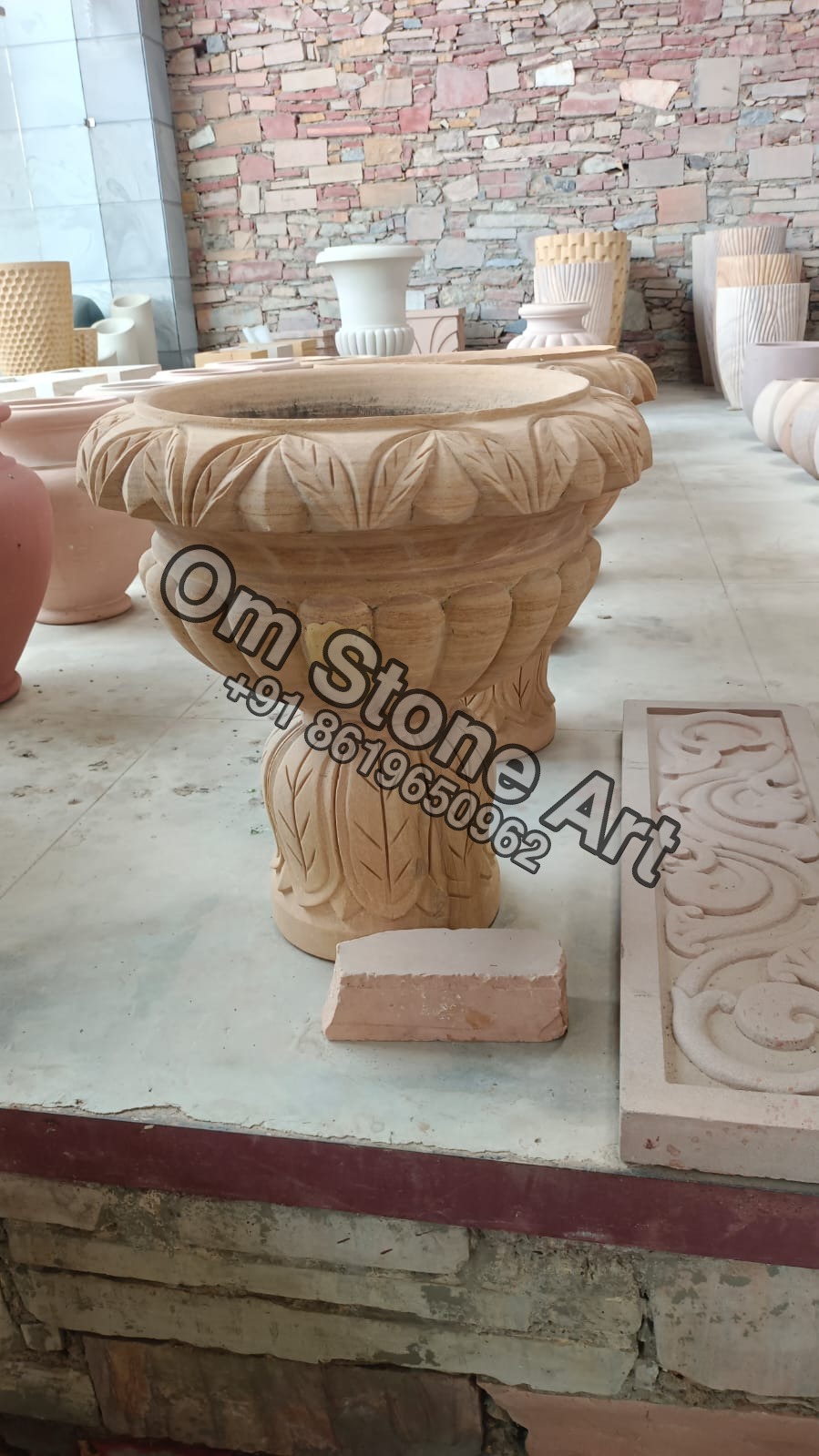 Stone Flower Pot Planter