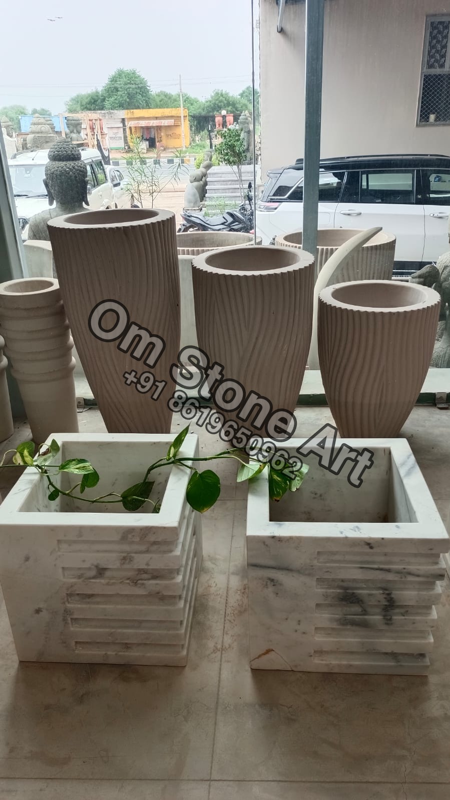 Stone Flower Pot Planter