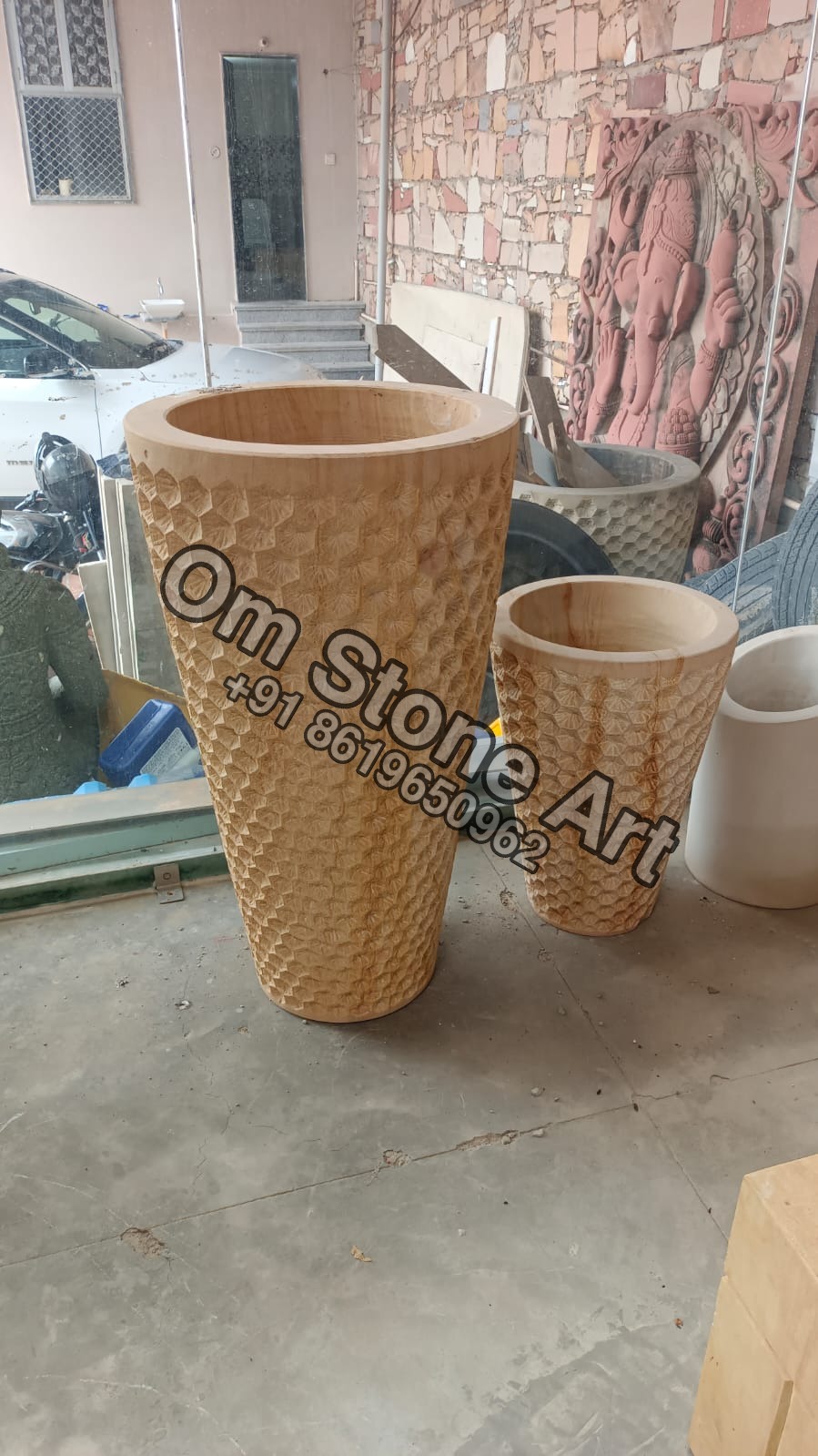Stone Flower Pot Planter