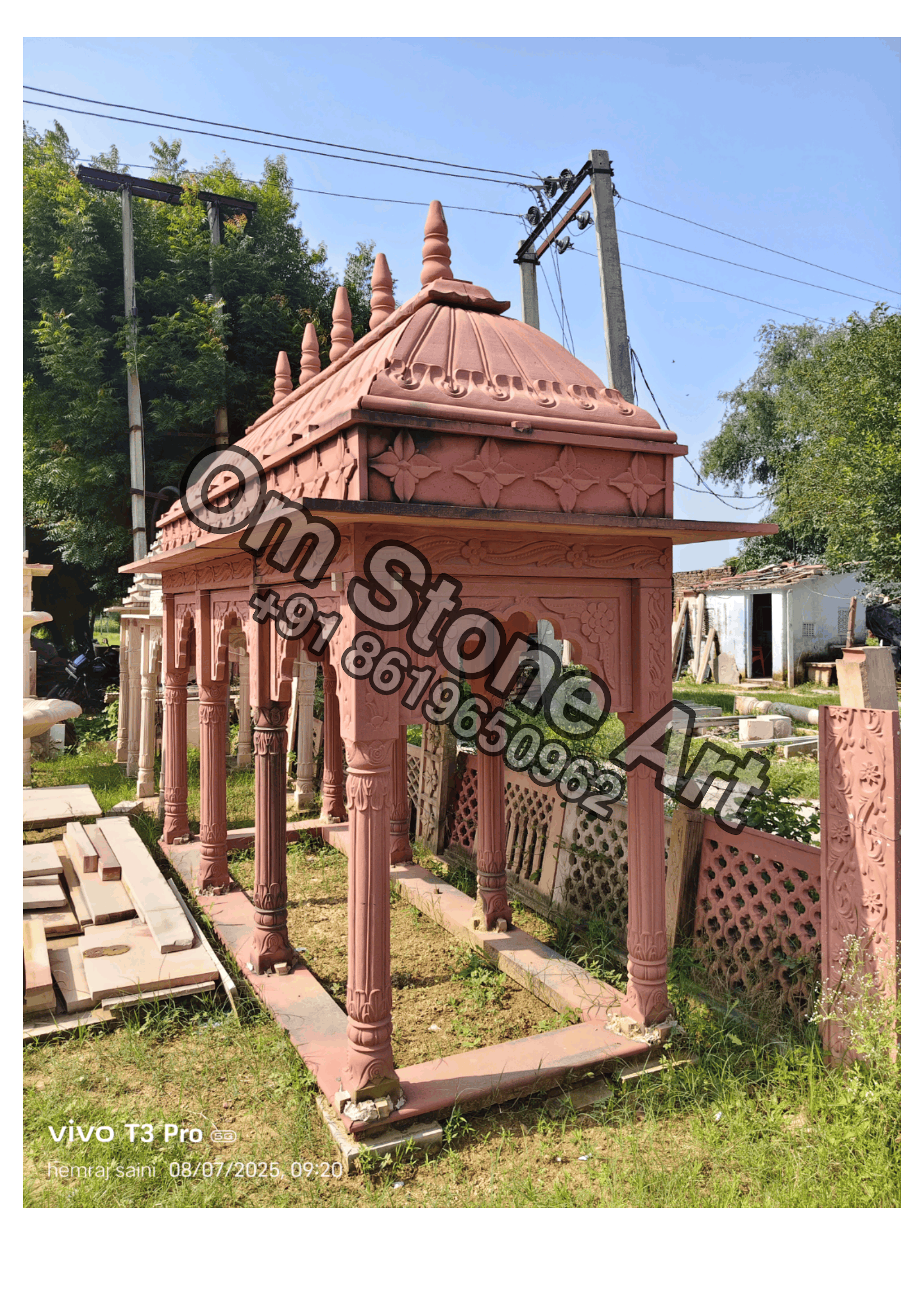 Pink Stone Gazebo