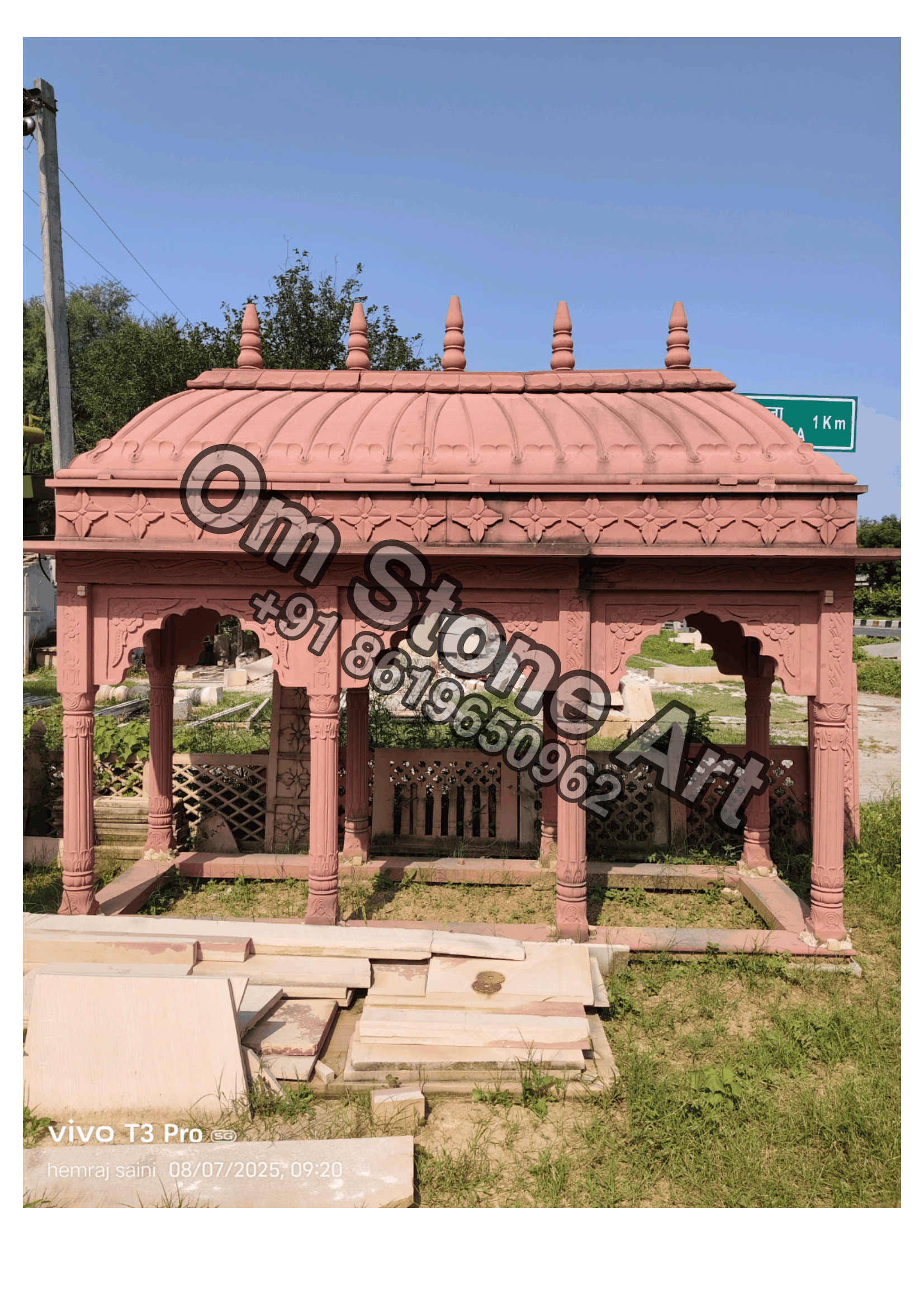 Pink Stone Gazebo