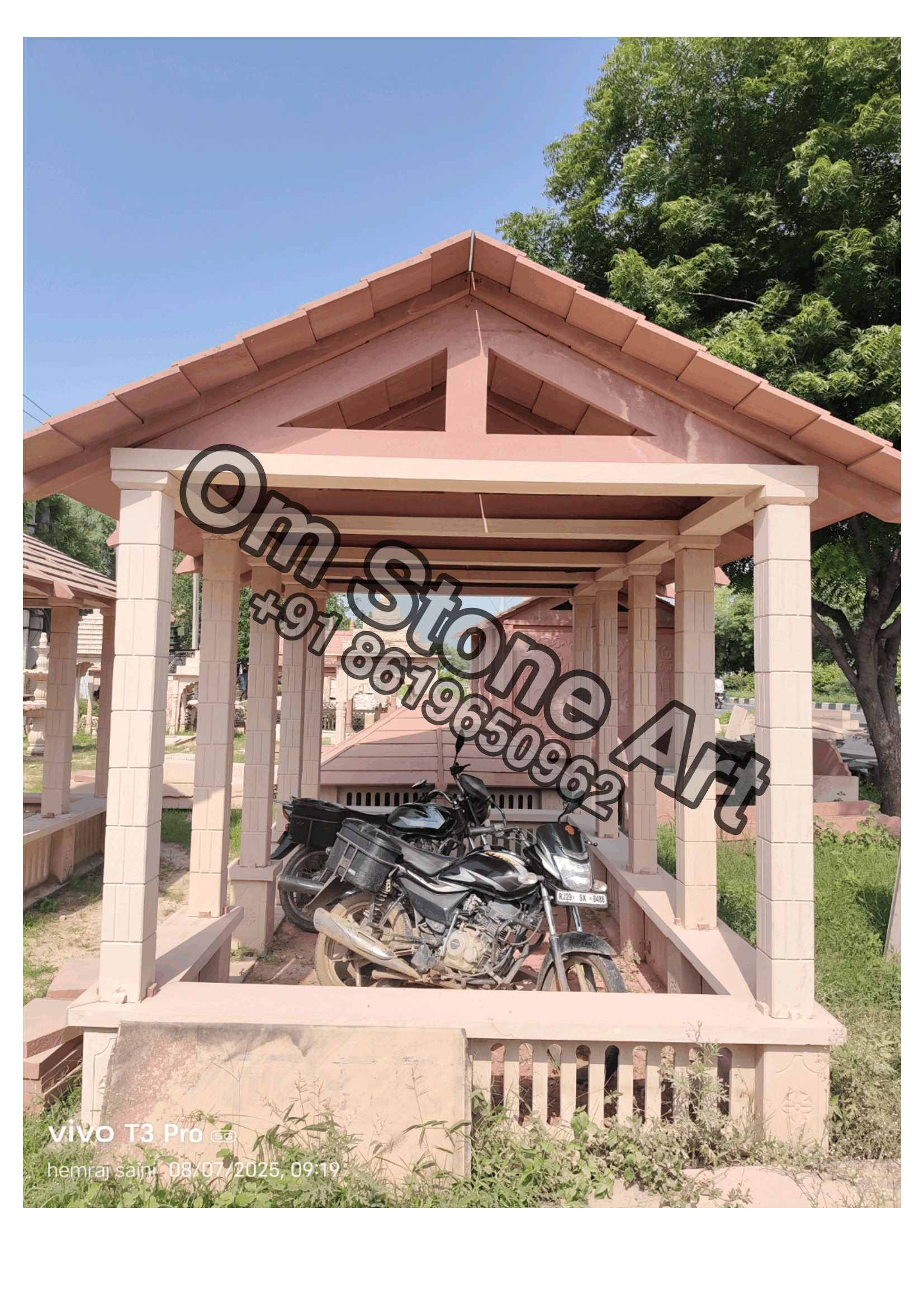 Pink Stone Gazebo