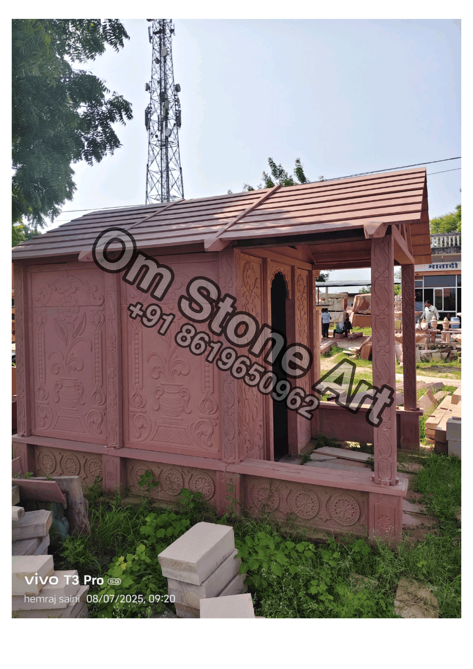 Pink Stone Gazebo