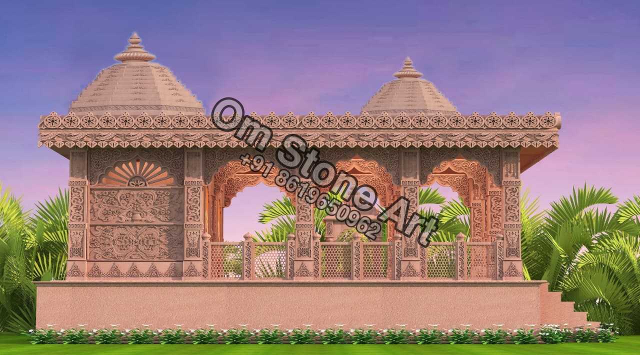 Red Sandstone Shiv-Parvati Temple Ground 1080ft by 27x40ft