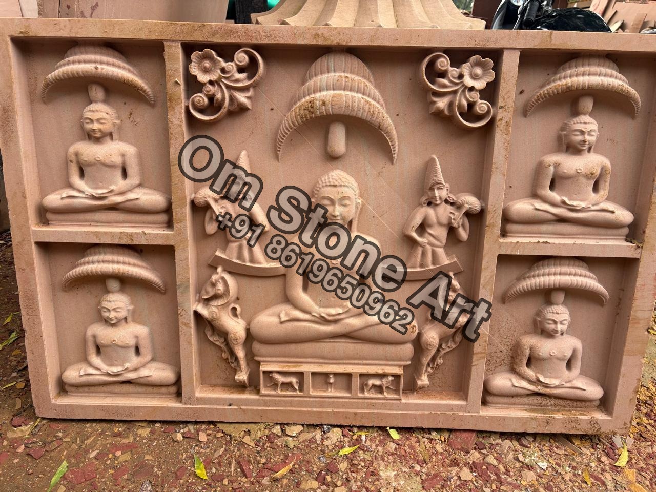 Stone Carved Wall Panel and Murals