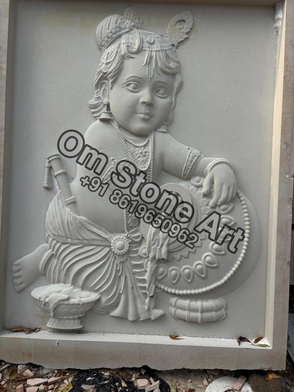 Stone Carved Wall Panel and Murals