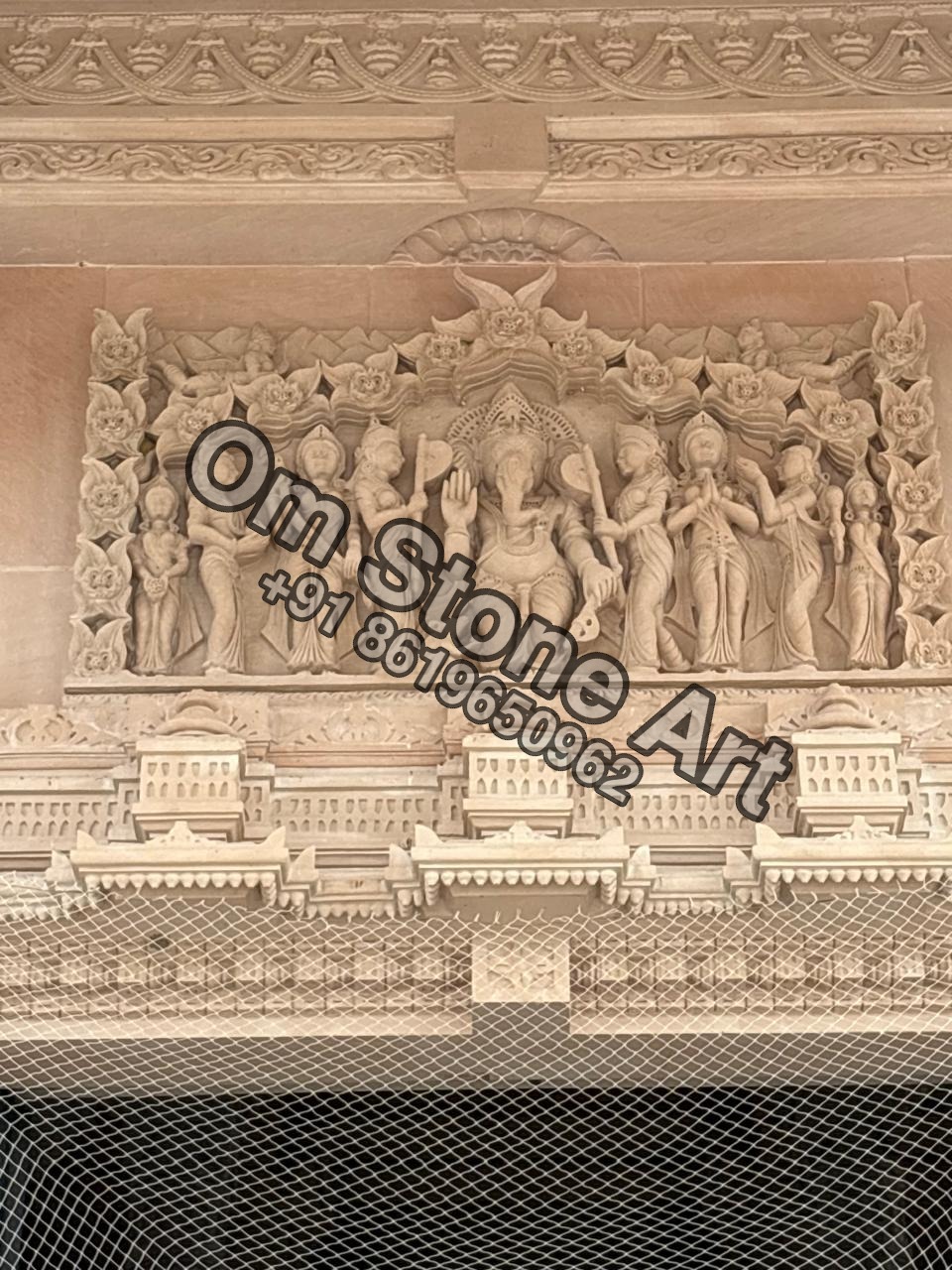 Stone Carved Wall Panel and Murals
