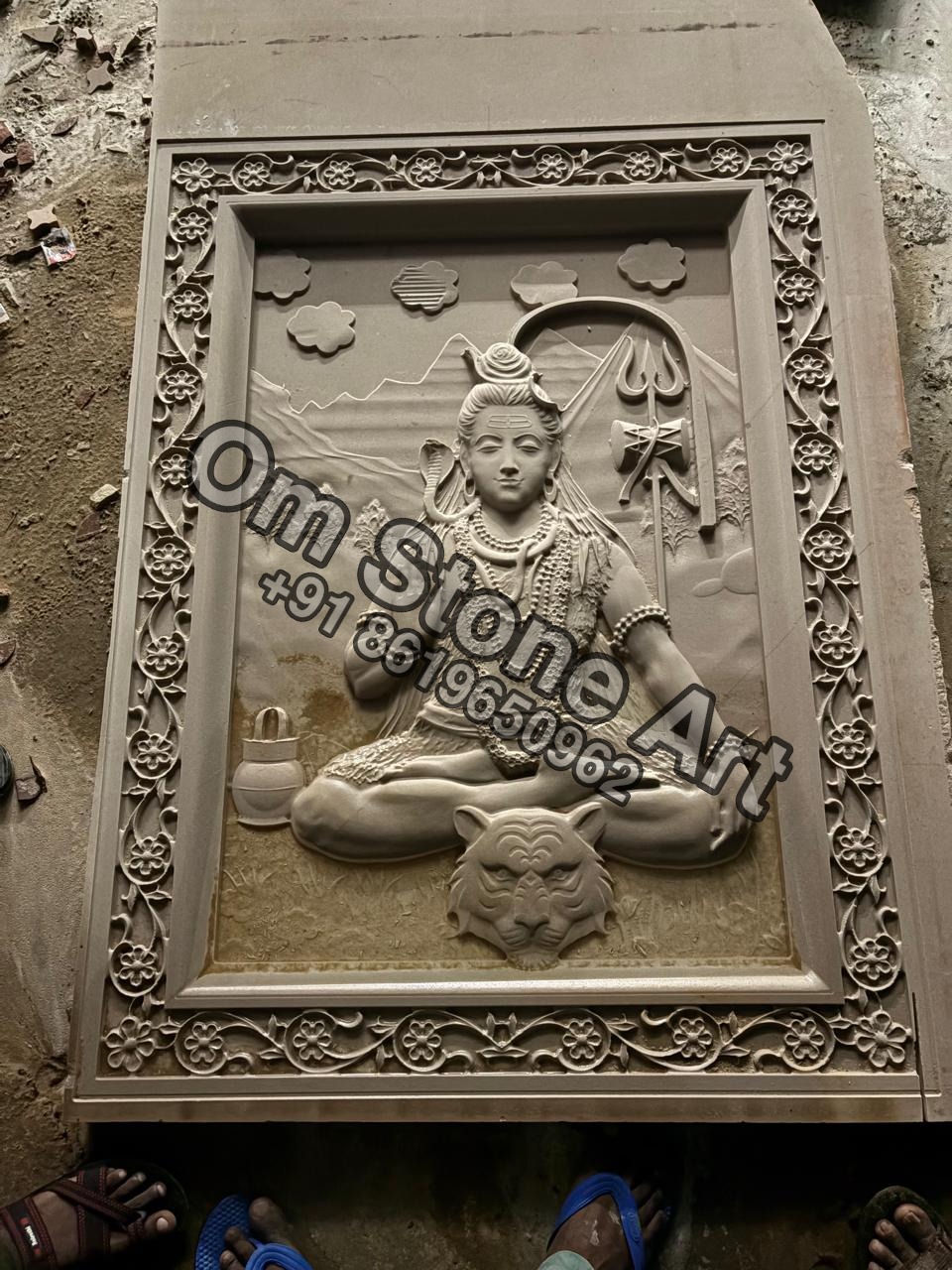 Stone Carved Wall Panel and Murals