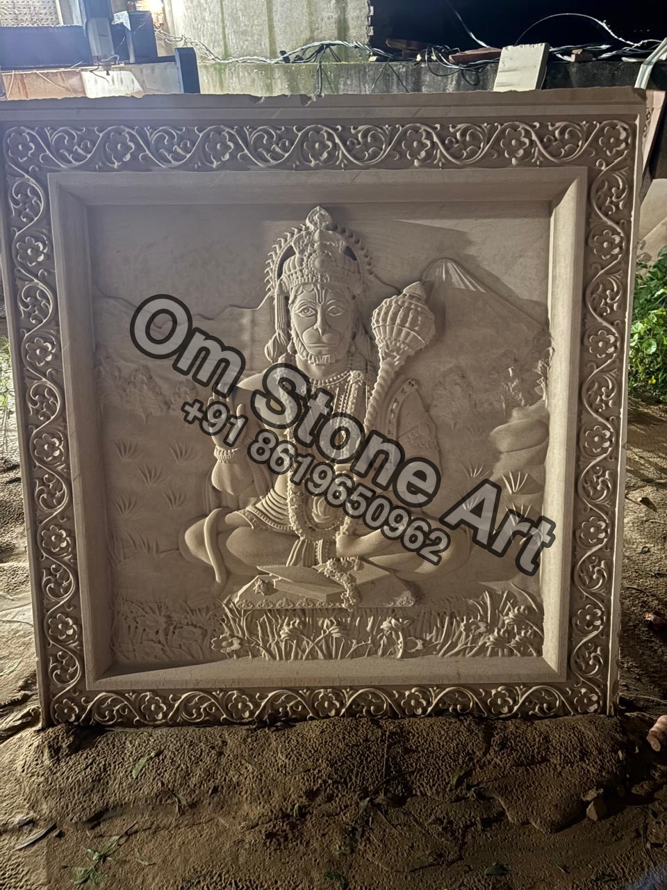 Stone Carved Wall Panel and Murals