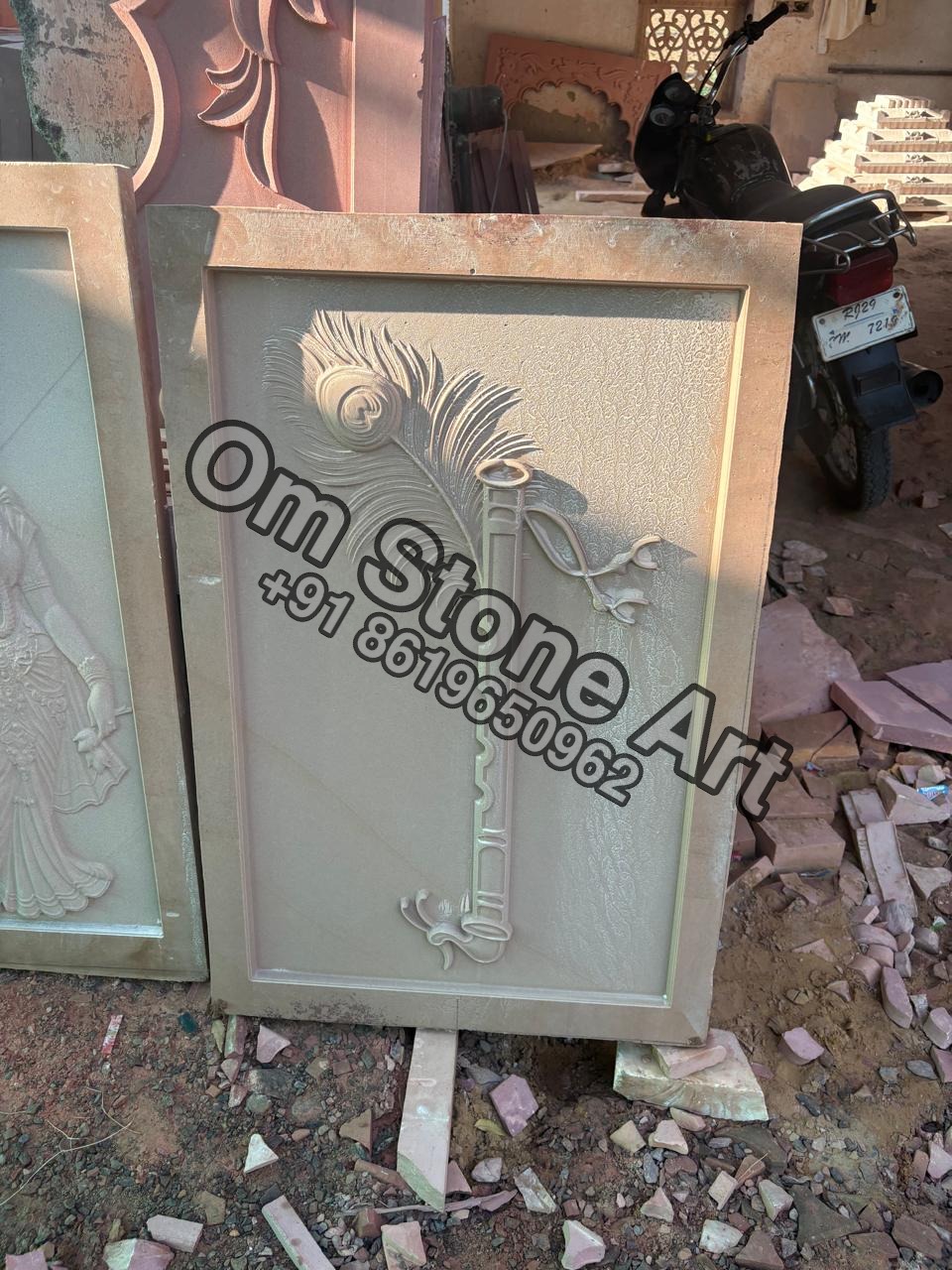 Stone Carved Wall Panel and Murals