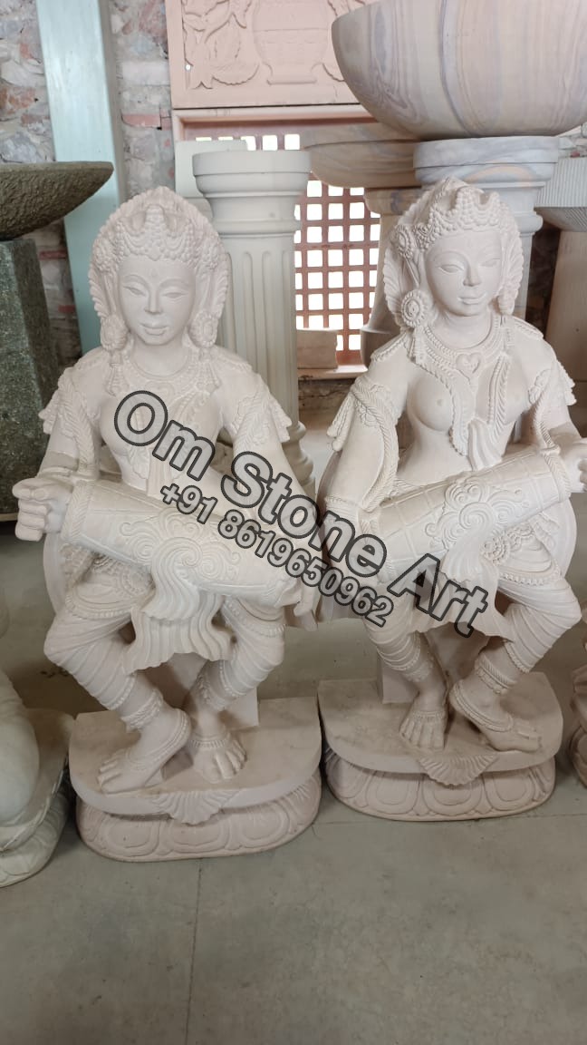 Sandstone Apsara Statue